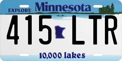 MN license plate 415LTR