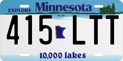 MN license plate 415LTT