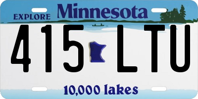 MN license plate 415LTU
