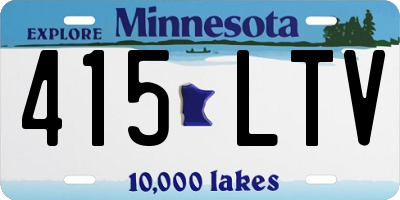 MN license plate 415LTV