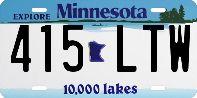 MN license plate 415LTW