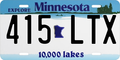 MN license plate 415LTX