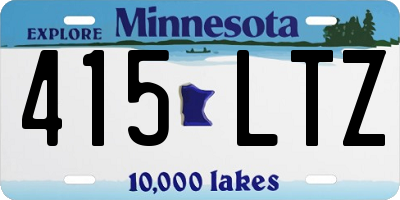 MN license plate 415LTZ