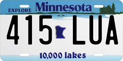 MN license plate 415LUA