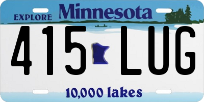MN license plate 415LUG