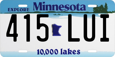 MN license plate 415LUI