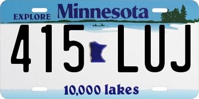 MN license plate 415LUJ