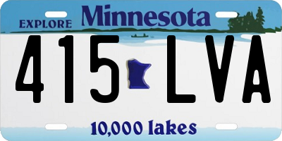 MN license plate 415LVA