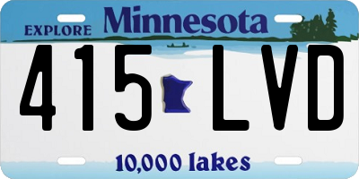 MN license plate 415LVD
