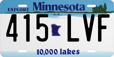 MN license plate 415LVF
