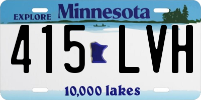 MN license plate 415LVH