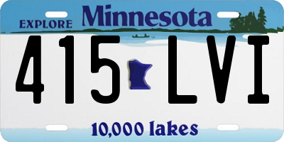 MN license plate 415LVI