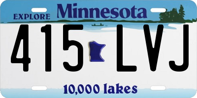 MN license plate 415LVJ