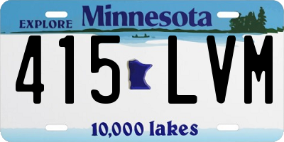 MN license plate 415LVM