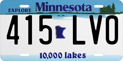 MN license plate 415LVO