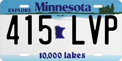 MN license plate 415LVP