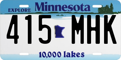 MN license plate 415MHK
