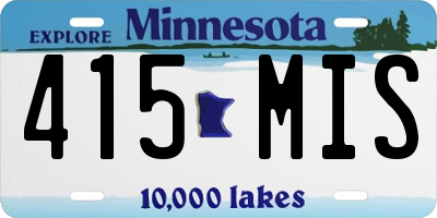 MN license plate 415MIS