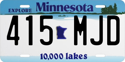 MN license plate 415MJD