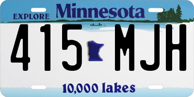 MN license plate 415MJH