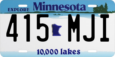 MN license plate 415MJI