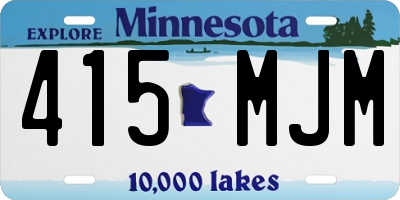 MN license plate 415MJM