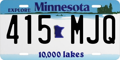 MN license plate 415MJQ