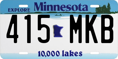 MN license plate 415MKB