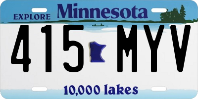 MN license plate 415MYV