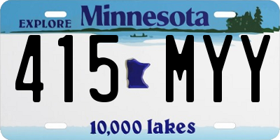MN license plate 415MYY