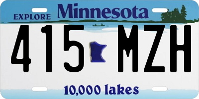 MN license plate 415MZH