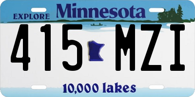 MN license plate 415MZI