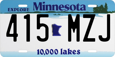 MN license plate 415MZJ