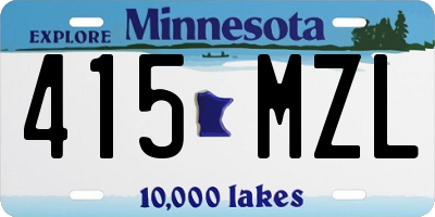 MN license plate 415MZL
