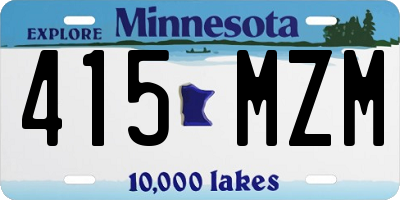 MN license plate 415MZM