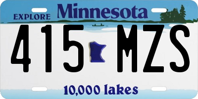 MN license plate 415MZS