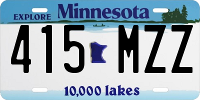 MN license plate 415MZZ