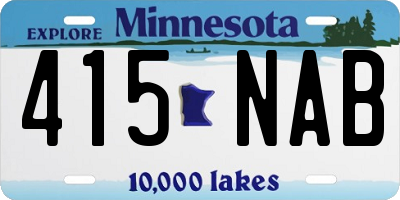 MN license plate 415NAB