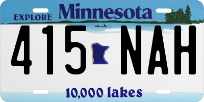 MN license plate 415NAH