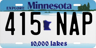 MN license plate 415NAP