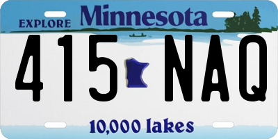 MN license plate 415NAQ