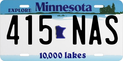 MN license plate 415NAS