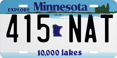 MN license plate 415NAT