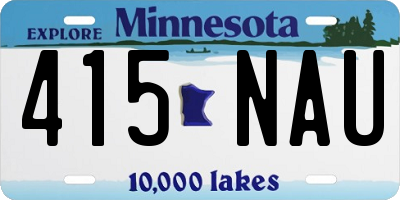 MN license plate 415NAU