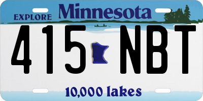 MN license plate 415NBT