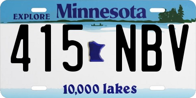 MN license plate 415NBV