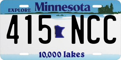 MN license plate 415NCC