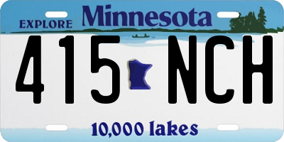 MN license plate 415NCH