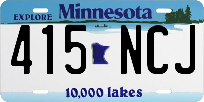 MN license plate 415NCJ