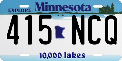 MN license plate 415NCQ